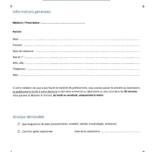 Feuille – Spermogramme